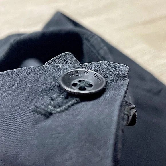 Rag & Bone Store Exclusive Black Silk and Lycra Relaxed Fit Tapered Trousers - Picture 4 of 11